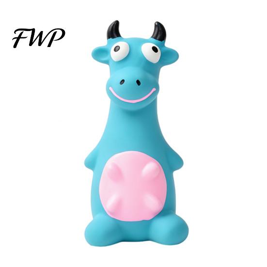 Durable Latex Puppy Toys Animal Dog Toy, Squeaky Chew Cute Cartoon Small Medium Interactive Cattle Sheep, Teeth Cleaning Toy for Aggressive