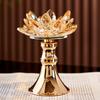 1 шт. Подсвечник Юбилейный Подсвечник Фестиваль Форма лотоса Настольный Домашний Декоративный Подставка для свечи для гостиной Элегантный