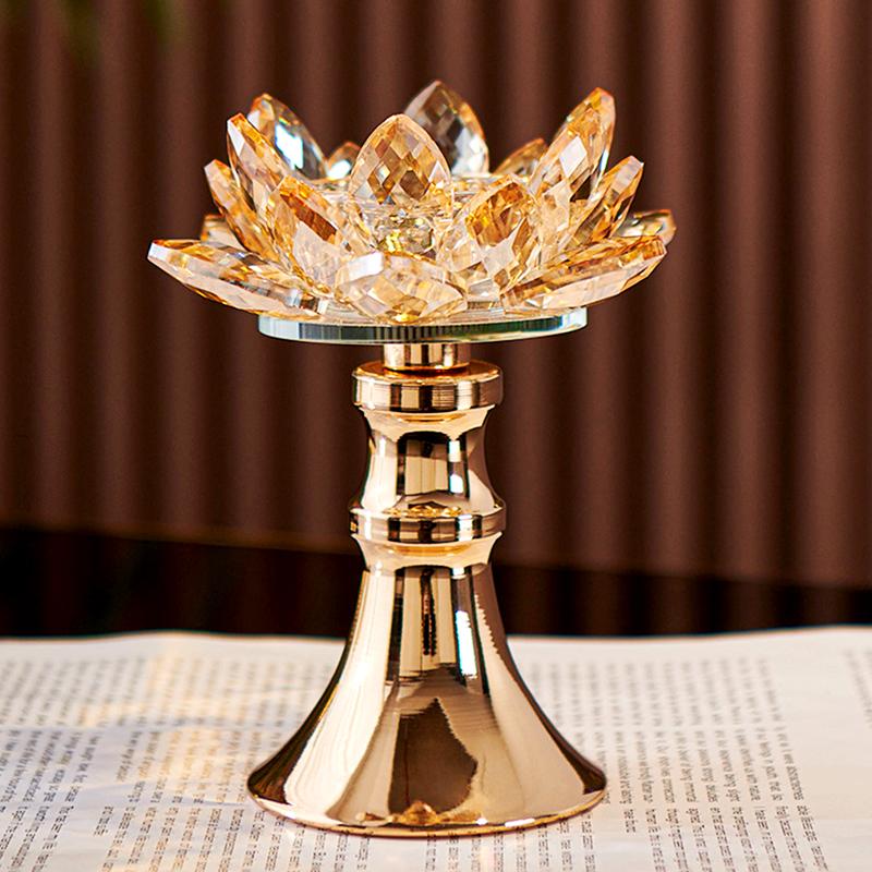1 шт. Подсвечник Юбилейный Подсвечник Фестиваль Форма лотоса Настольный Домашний Декоративный Подставка для свечи для гостиной Элегантный
