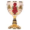 Gold Chalice 4 Inch High Zinc Alloy Retro Embossed Flower Pattern Elegant Pimp Cup for Party