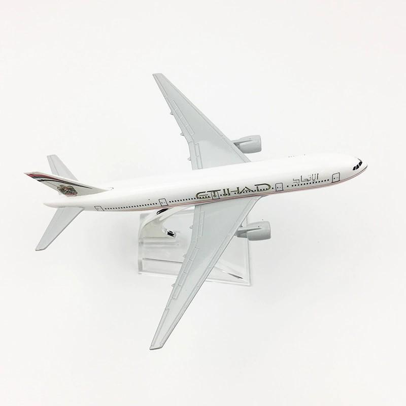 Scale 1:400 Metal Replica Plane Model 16cm Air Etihad B777 Aircraft Model Diecast Airplane Simulation Passenger Aircraft