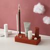 Silicone Lipstick Organizer Modular Cosmetic Storage for Lip Gloss Brow Pencils Vanity Countertop Makeup Display Holder