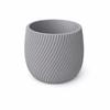 Set of 2 mini flowerpots with a gray saucer