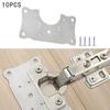 10Pcs Hinge Mounting Plates Replacements Practical Sturdy Wear Resistant Professional Accessories