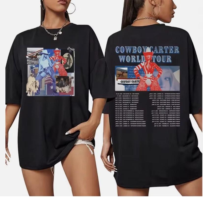 Beyonce Cowboy Carter World Tour 2025 Album T Shirt Men Women Unisex T-Shirt
