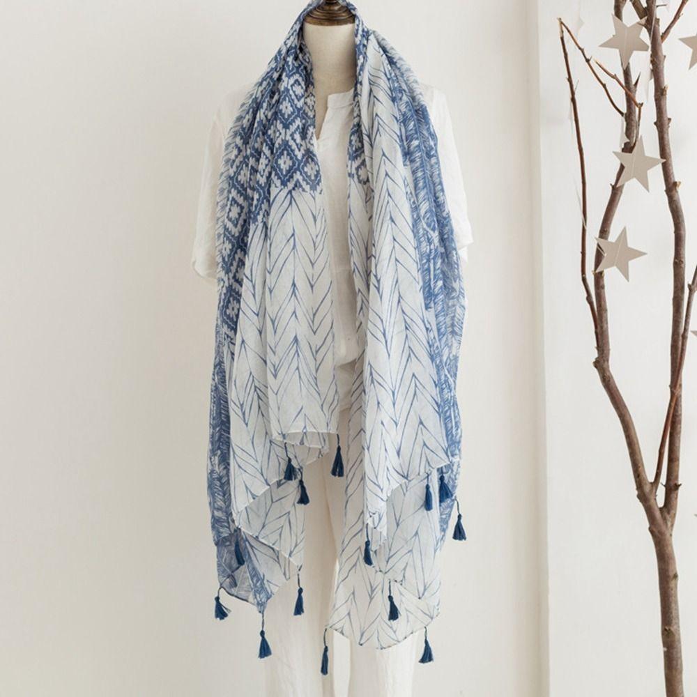 Style Ethnic Style Female Wraps Cotton Linen Scarf Korean Style Scarves Bohemian Style Shawl