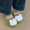 Versatile Comfortable and Warm Girls Fluffy Shoes Autumn and Winter Suede Cute Cartoon Hello Kitty Casual Thick-soled Cotton Slippers