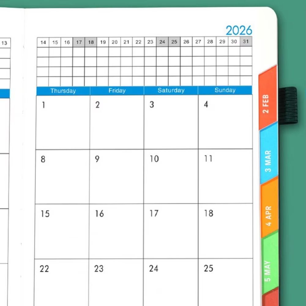 Wear-resistant 2026 Schedule Planner Notepad 12 Months To-do List Notebook  Office Supplies