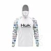 HUK Mens Quick Dry Fishing Hoodie With Face Cover UPF Lightweight Wear