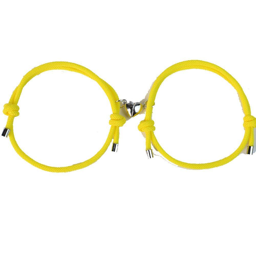 Love Couple Bracelet Handmade Fortune Bracelet Retro Magnetic Heart Bracelet  Couple