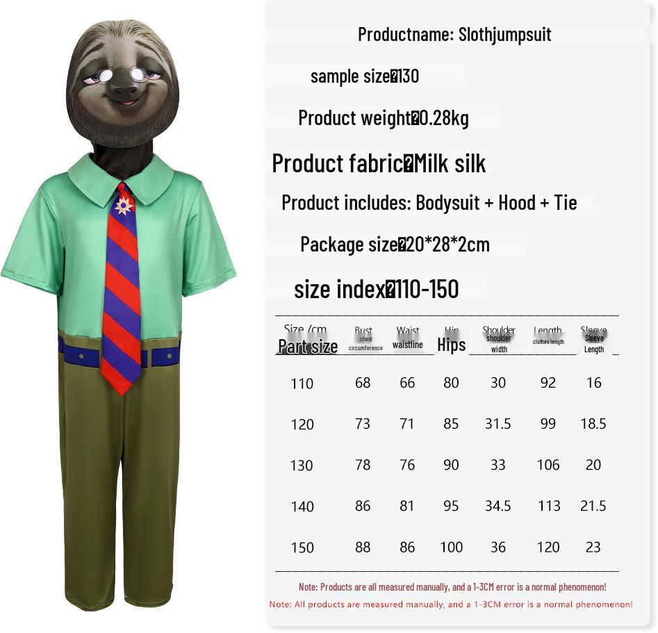 Zootopia Clawhauser Flash Kids' Halloween Costume - Animal City Party Outfit