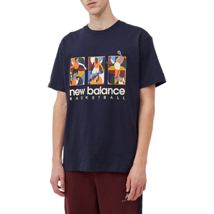 New Balance Hoops Classic Court Short Sleeve T-shirt Asia Sizing 'Eclipse' Men's MT23587-ECL