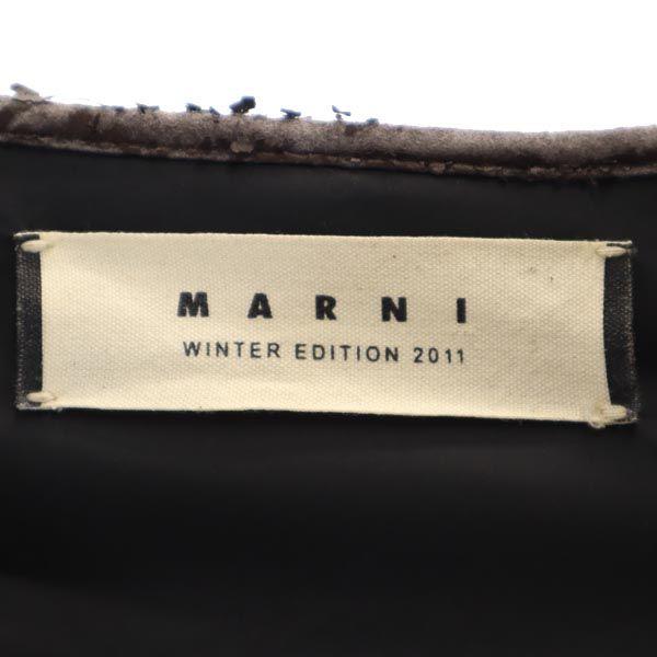 MARNI feather down coat 44 Navy system Sleeve change Women Used