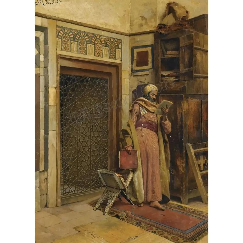 Жером Классическое произведение искусства Арабы Живой пейзаж Постер Арабский ковер Торговец Настенное искусство Картины Холст Живопись для Домашней комнаты Де