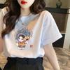 Short Sleeve T-shirt Simple White Student Cute Half Sleeve Loose All-Matching Top Summer