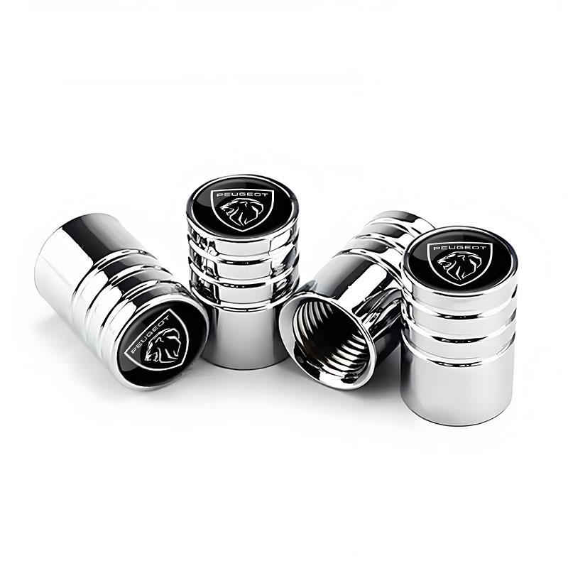 4Pcs Car Wheel Tire Valve Cap Logo Auto Styling Accessories For Peugeot x 5008 408 308 Landtrek 208 2008 3008 Rifter 508 301 108