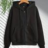 Новая осенне-зимняя бархатная европейская и американская повседневная толстовка с капюшоном на молнии