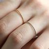 Mariasz Minimalist 0.8mm Thin Sparkle Stackable Stainless Steel Rings for Women Faceted Non-tarnish Jewelry Accessories Gifts