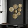 Домашний декор, круглый золотой настенный подвесной металлический нерегулярный настенный диск, круглые настенные подвески, украшение на стену
