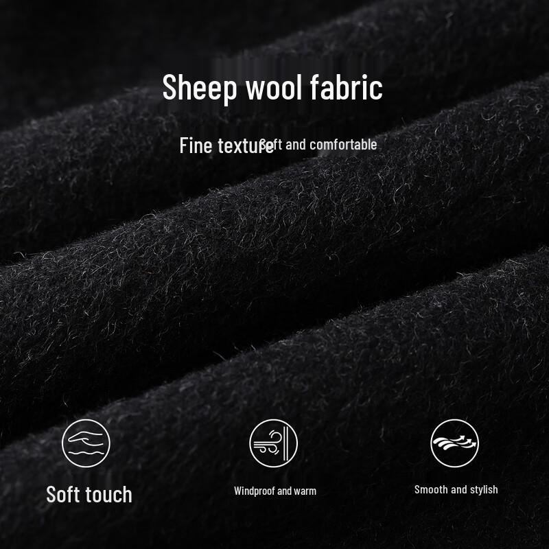 Handu Yishe Women's French Elegant Wool Blend Double-Sided Coat