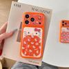 Чехол для iPhone 15 Pro Max с мультяшным рыжим котом - Противоударный, с большим окном