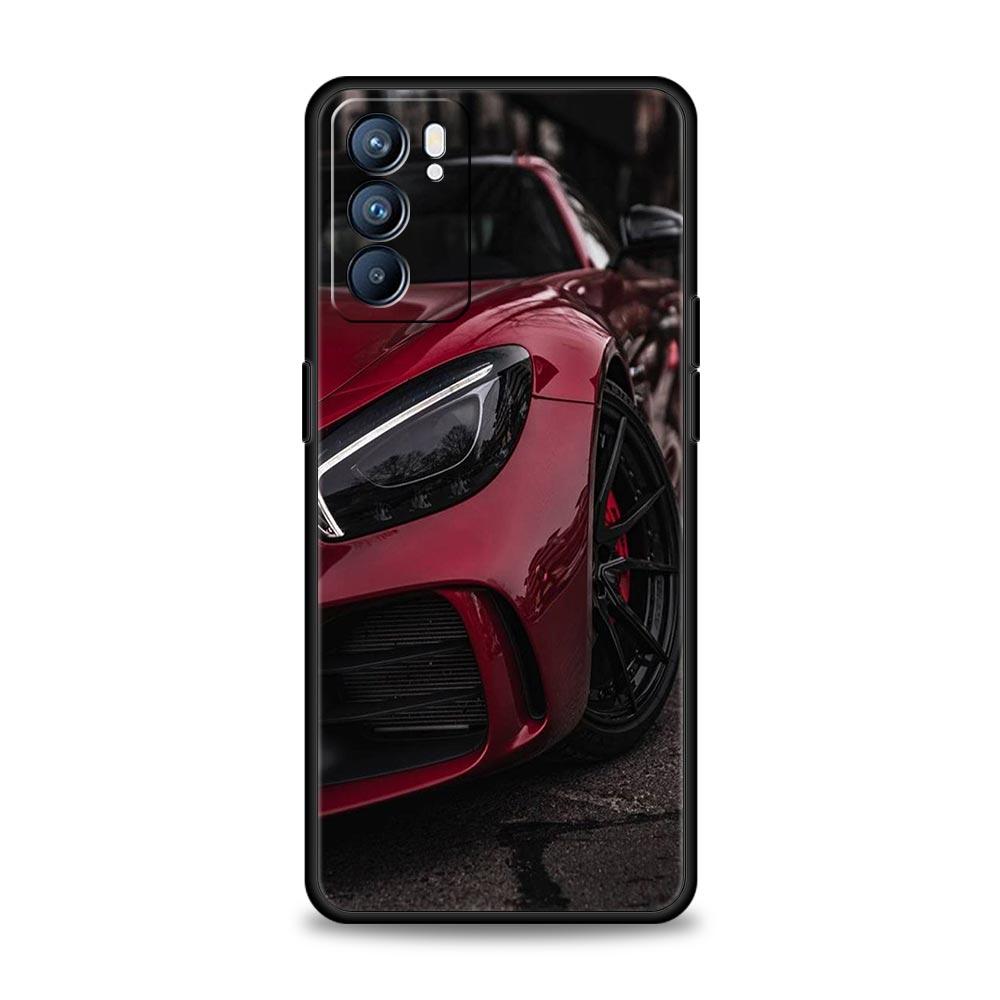 Синий, красный спортивный автомобиль JDM для Oppo Reno7 Reno6 Pro Plus A54 5G, чехол для телефона Find X6 X5 A53 A52 A9 A15 A95 A17 A16 A76 A74 A57, чехол