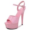 Pole Dance Shoes Stripper High Heels Women's Sexy Show Shoes Sandals Party Club 15 CM Platform High-heeled Wedding Footwear
