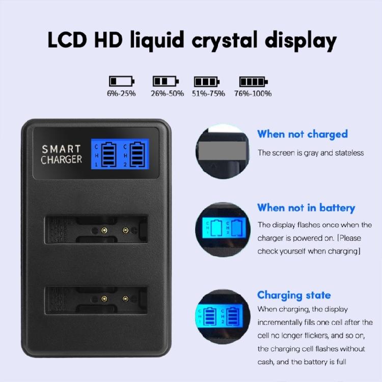 Быстрое зарядное устройство LCD Micro USB для камеры Olympus D750, SH21, SP800UZ