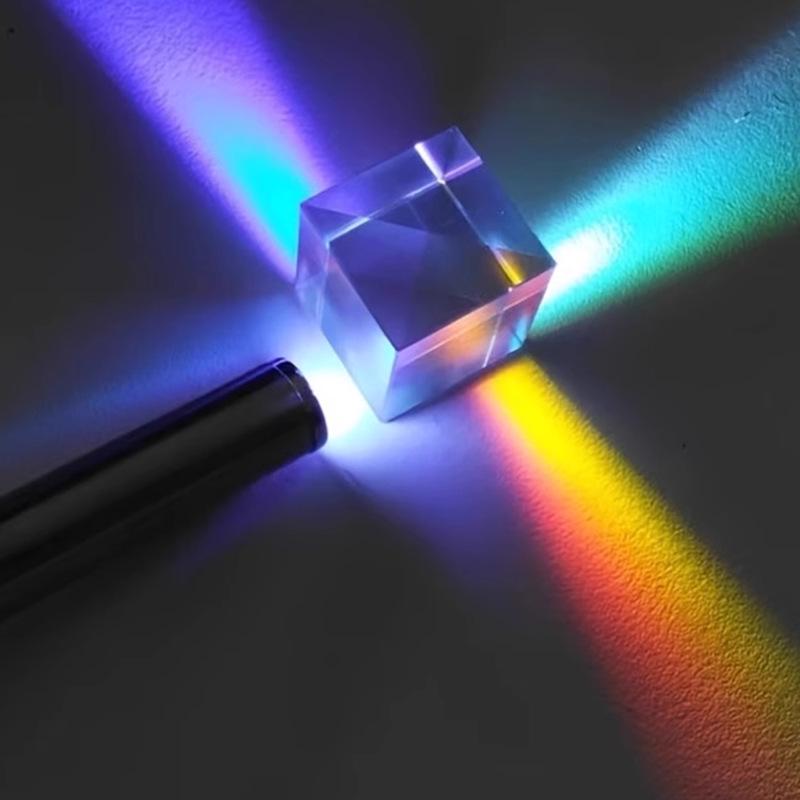 Colorful Light Prism Sun Catcher Cube - Glass Ornament and Creative Decompression Gift