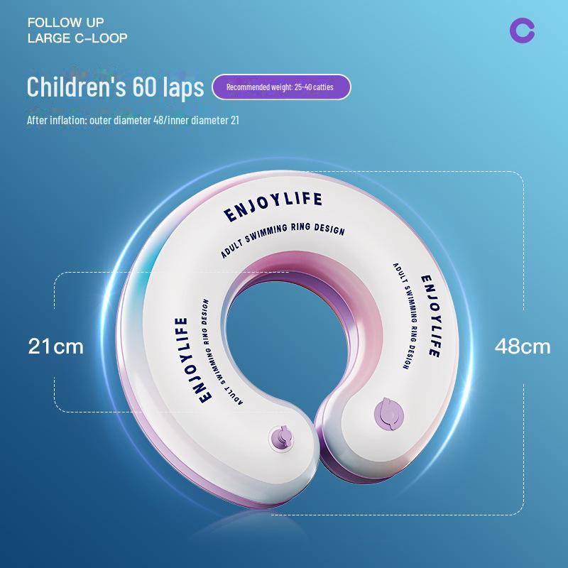 Прочный детский надувной плавательный круг толкающего типа