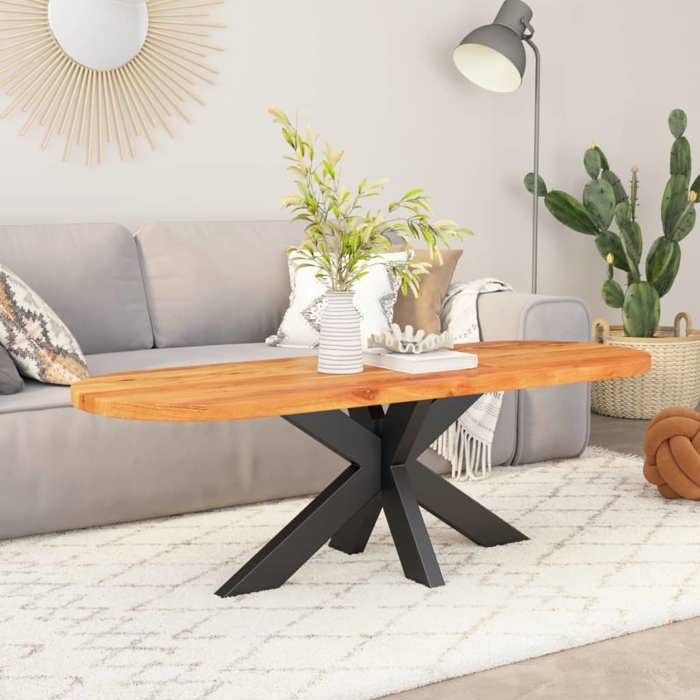 VidaXL Dessus de table 110x50x2,5 cm ovale bois massif d'acacia 370087