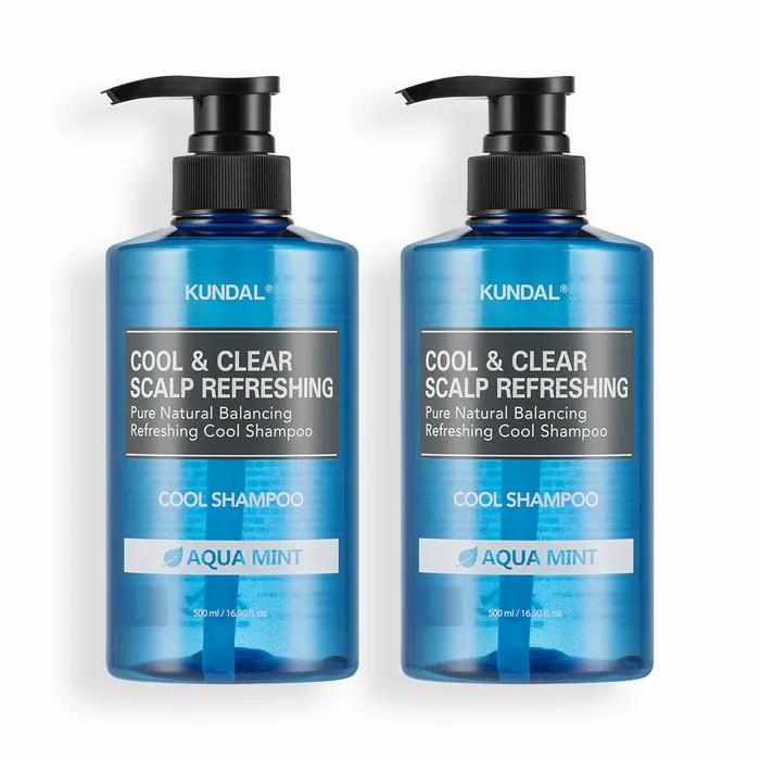 Освежающий прохладный шампунь для кожи головы Cool & Clear 500 мл Аква Мята 2
