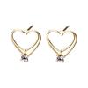 Серьги LOKUMI Совместимы с аллергией на металл, сделаны в Японии, сердечко, пирсинг, бижутерия для женщин, простые, маленькие, маленького размера, миниатюрные, гвоздики, популярность, офис