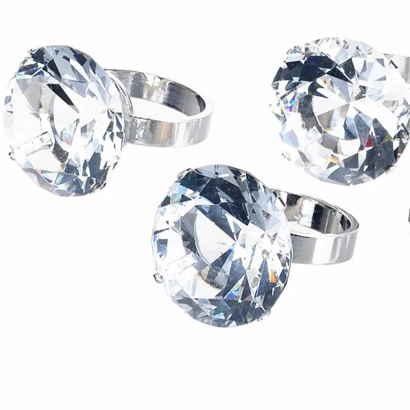 Горячая Распродажа 60 мм K9 Кристально Чистый Бриллиант Кольцо Для Салфеток Для Свадьбы И Ужина Украшения Стола На День Рождения