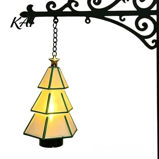 Decorative Christmas Lantern Tree Bookshelf Lantern, Vintage Iron Wall Hanging Decor, LED Warm Home Soft Furnishing Light Bookend Ornament, Rustic Art