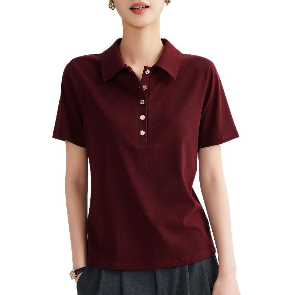 Женский новый летний повседневный топ с короткими рукавами и лацканами для похудения