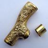 Brass Handle Golden Victorian Head Designer Handle For Walking Cane