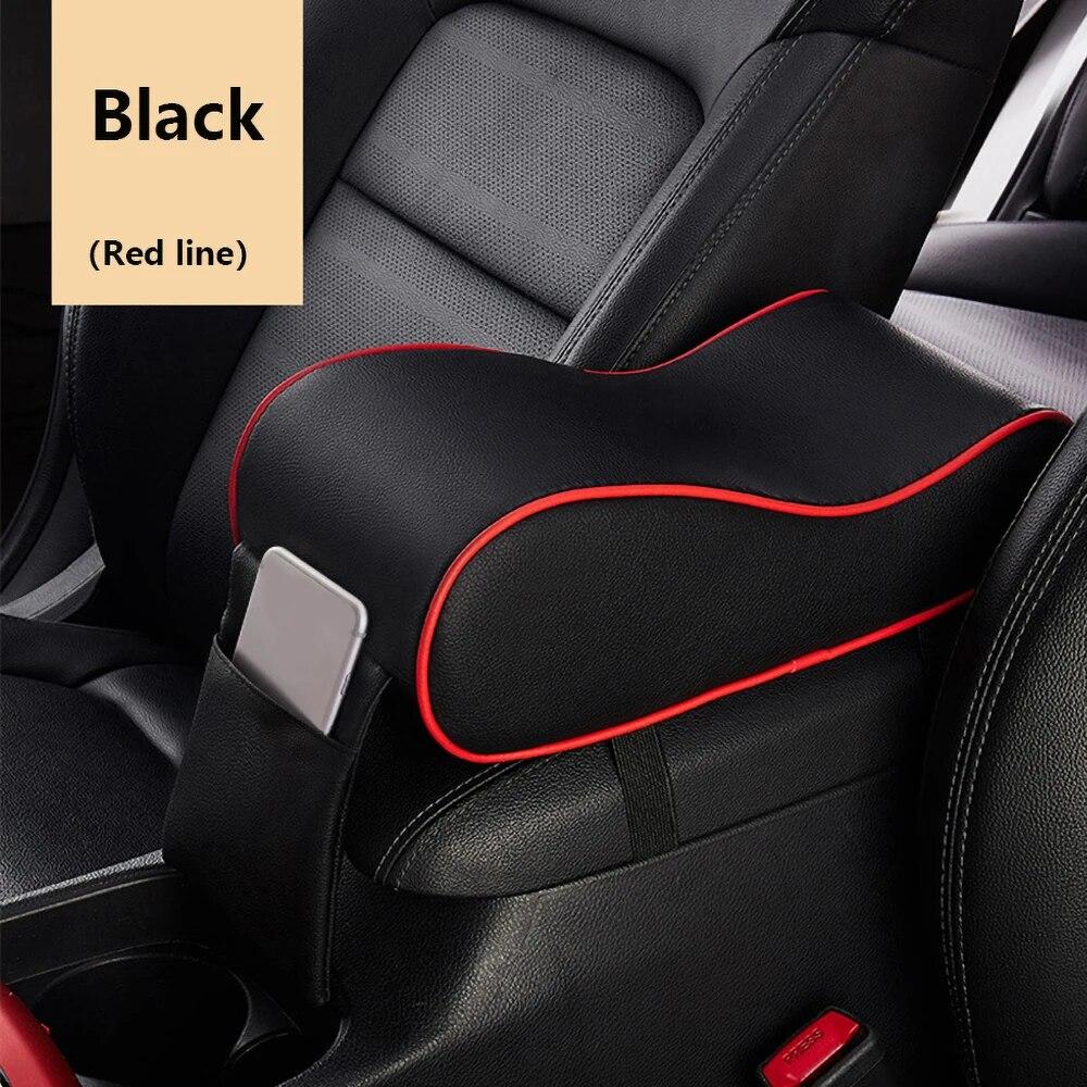 Автомобильная подушка подлокотника из пены с эффектом памяти, подушка под подлокотник центральной консоли с сумкой для хранения держателя мобильного телефона, коврик для автомобильного подлокотника