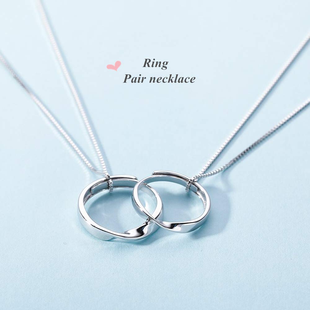 Kokoromilove Парное ожерелье Парное ожерелье Набор из 2 парных парных колец Доступно парное ожерелье Подарок на годовщину Стильная подарочная упаковка