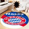 Custom Name Bayern Munich Printed Round Rug Carpet Chair Rug Area Rug Entryway Doormats,for Office Chair Living Room Bedroom Kitchen Room.