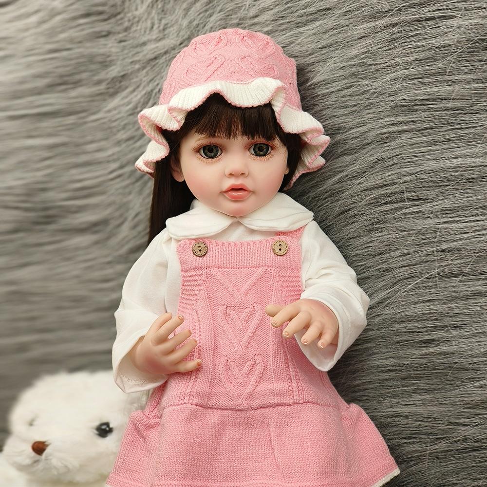 Popular 55cm Reborn Baby Doll Girl Betty Full Silicone Vinyl Body Newborn Doll Can Bath Beautiful Princess Toddler Doll Baby Toy for Kid Birthday Gift