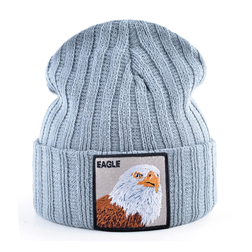 Hats For Knitted Fashion New Men Women Wolf Pattern Skullies Beanies Unisex Knitting Streetwear Hip Hop Bonnet Caps Kpop Gorras