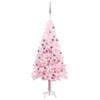Day and Night - Day and Night Pre-lit Christmas Tree with Lights and Pink Balls 120 Cm
