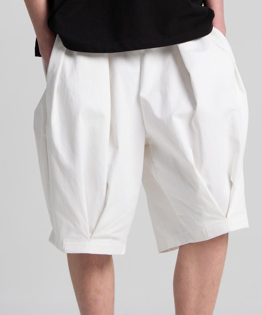 TENER Open Balloon Bermuda Cotton Pants White