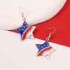 Изысканные, модные и трендовые серьги с синими, белыми и красными полосами флага Дня независимости США