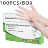 100PCS Disposable TPE Gloves, Powder Free and Latex Free, Suitable for Kitchen, Bathroom Cleaning