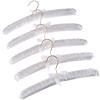 5X Clothes Hangers Satin Padded Luxury Soft Coat Hanger