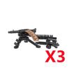 Военный MOC Оружие Строительный Блок Тяжелый Пулемет Гатлинг M19 NSV Фигурки Артиллерия Сапер Пистолет Пуля Игрушка Подарок K013