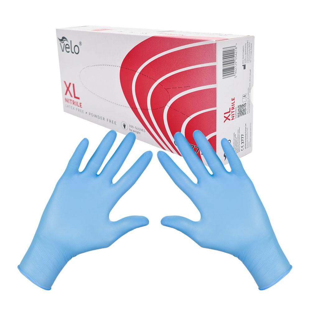 Velo Blue Nitrile Gloves 100 Pieces