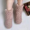 Women Winter Couple Warm Slippers Non-slip Thicken Plus Velvet Indoor Socks Soft Floor Shoes